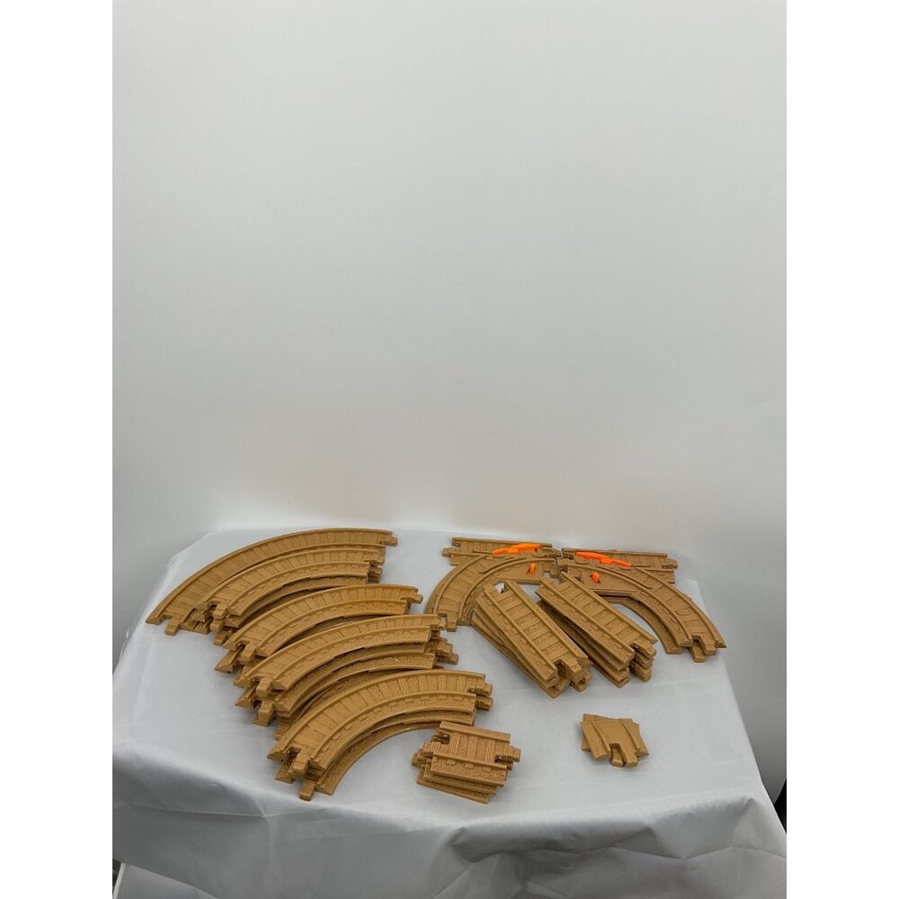 Fisher Price GeoTrax Tan Replacement Switch Curved Straight Train Tracks